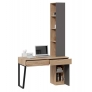 Стол письменный Порто 366/580 с настольным комбинированным шкафом (Яблоня Беллуно, Графит софт)
